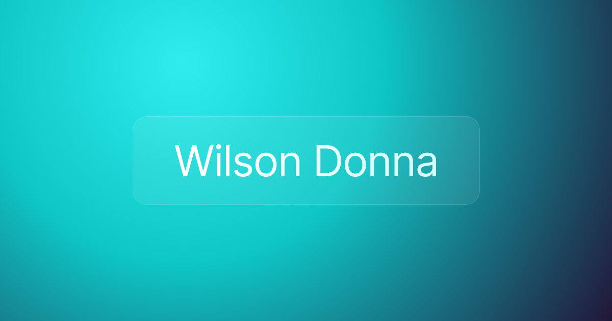 Wilson Donna