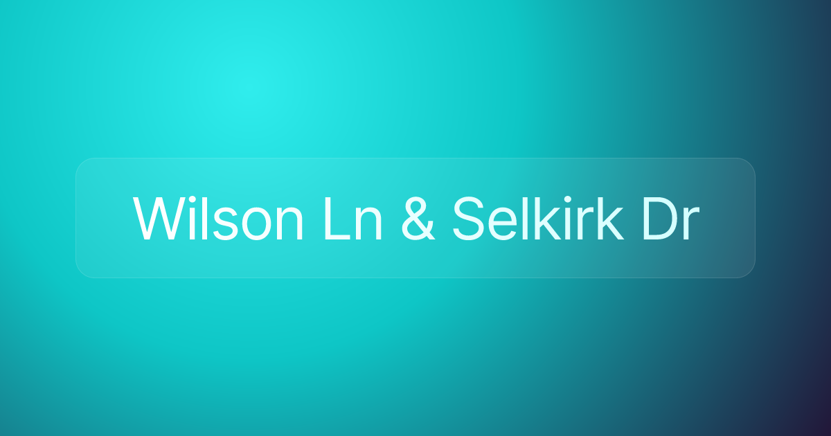 Wilson Ln & Selkirk Dr