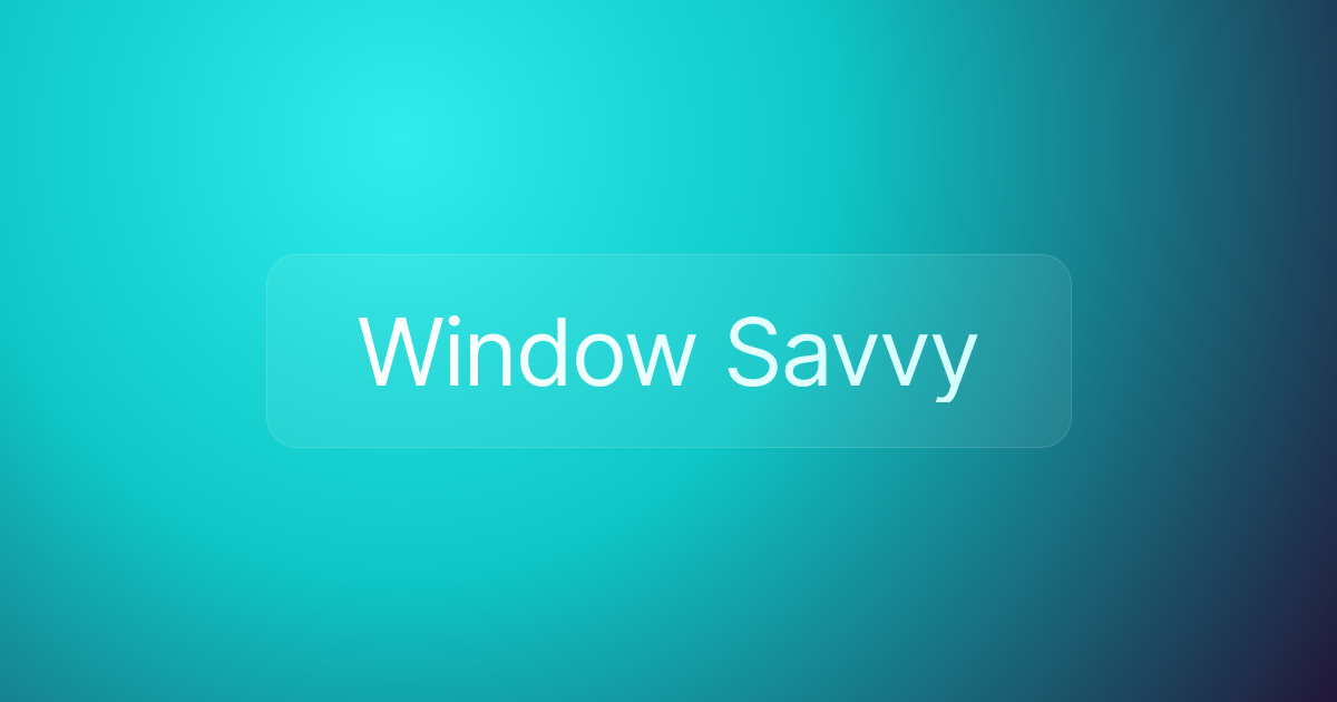Window Savvy