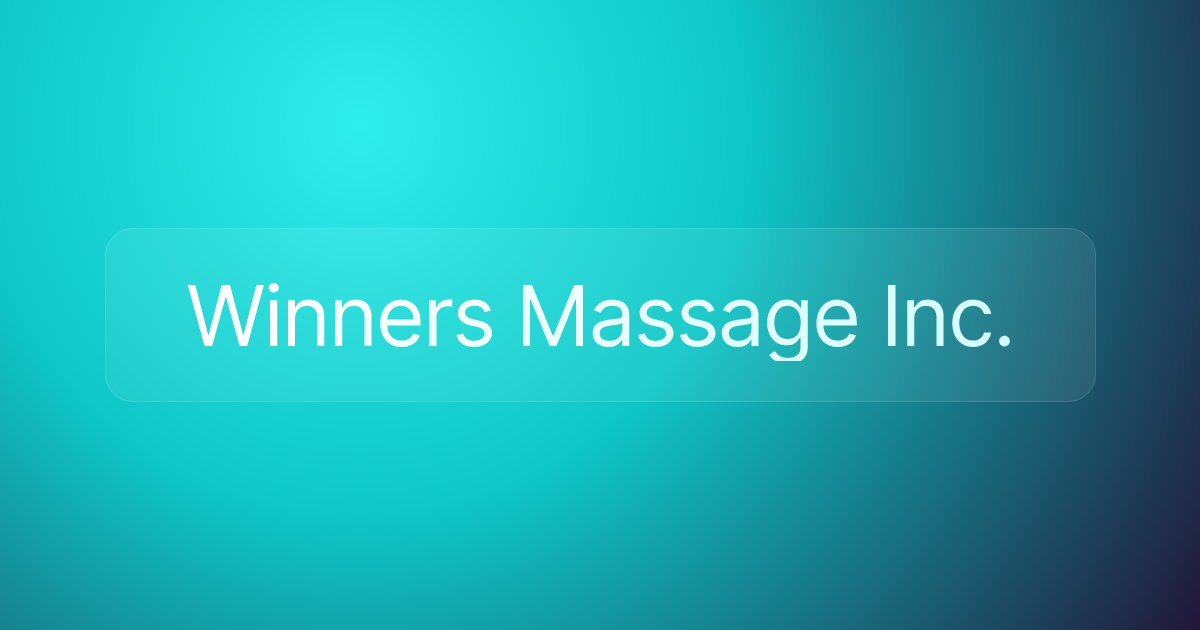 Winners Massage Inc.