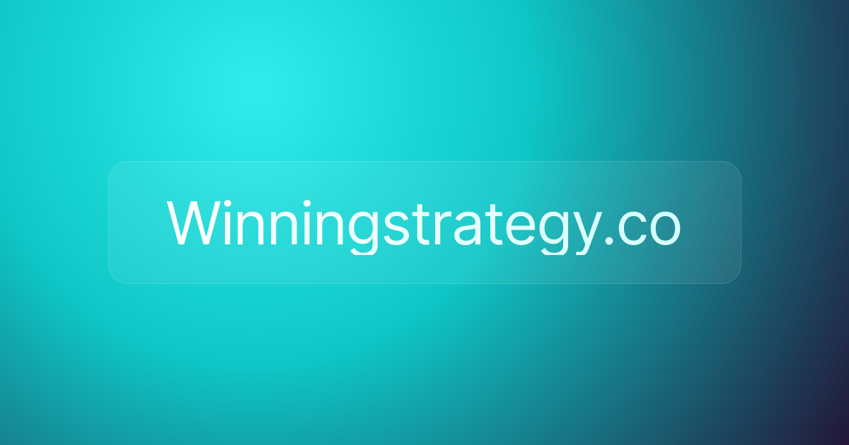 Winningstrategy.co