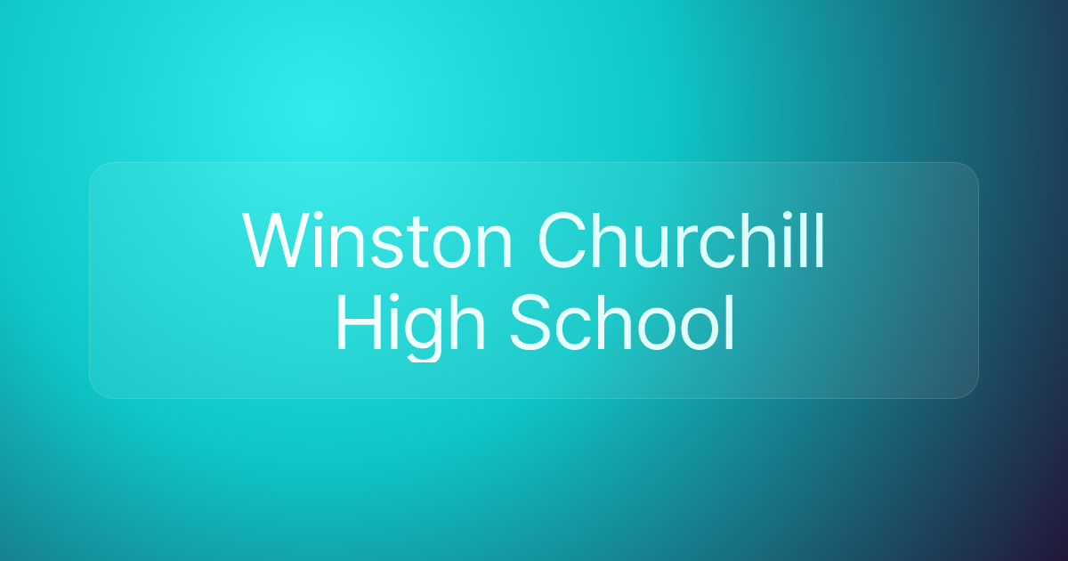 Winston Churchill High School