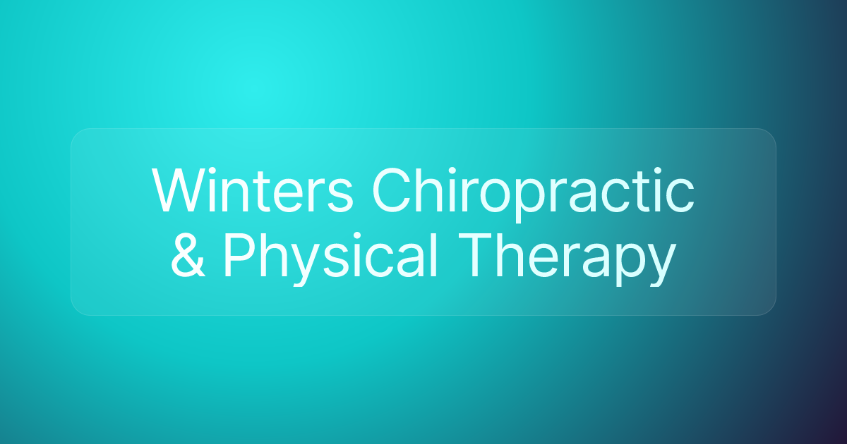 Winters Chiropractic & Physical Therapy