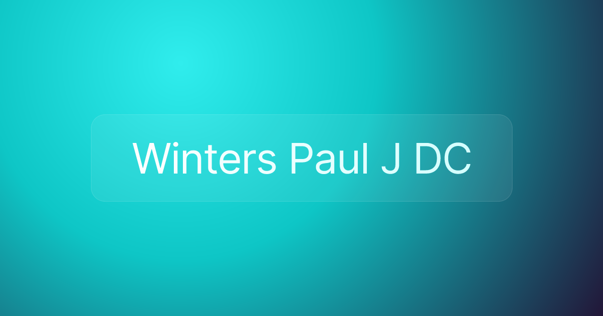 Winters Paul J DC