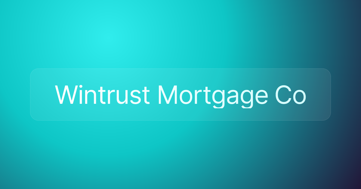 Wintrust Mortgage Co