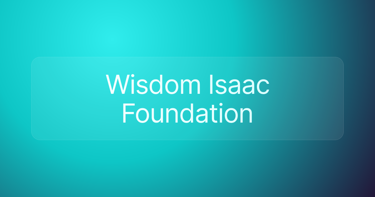 Wisdom Isaac Foundation
