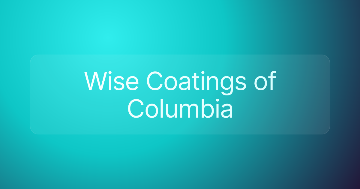 Wise Coatings of Columbia