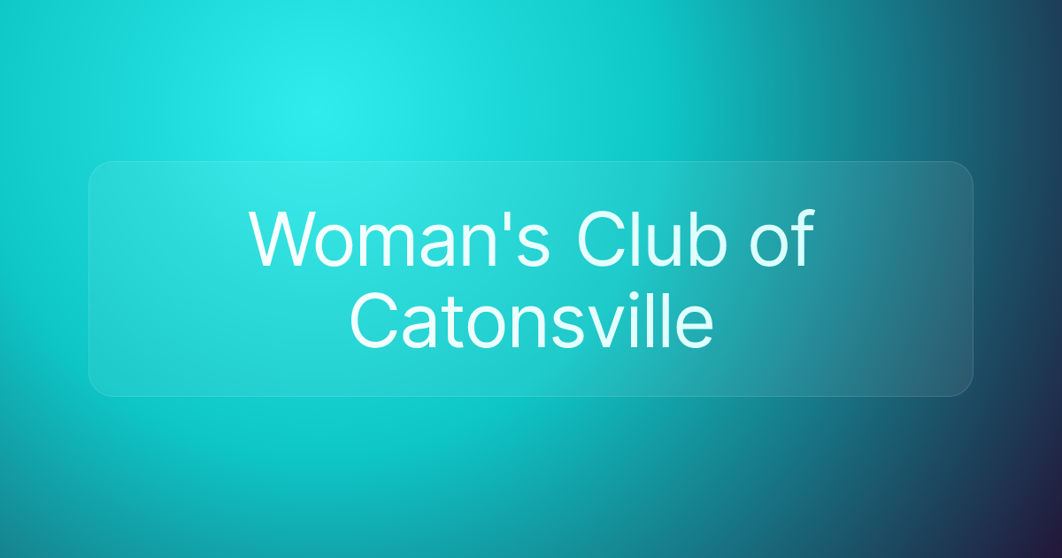 Woman's Club of Catonsville