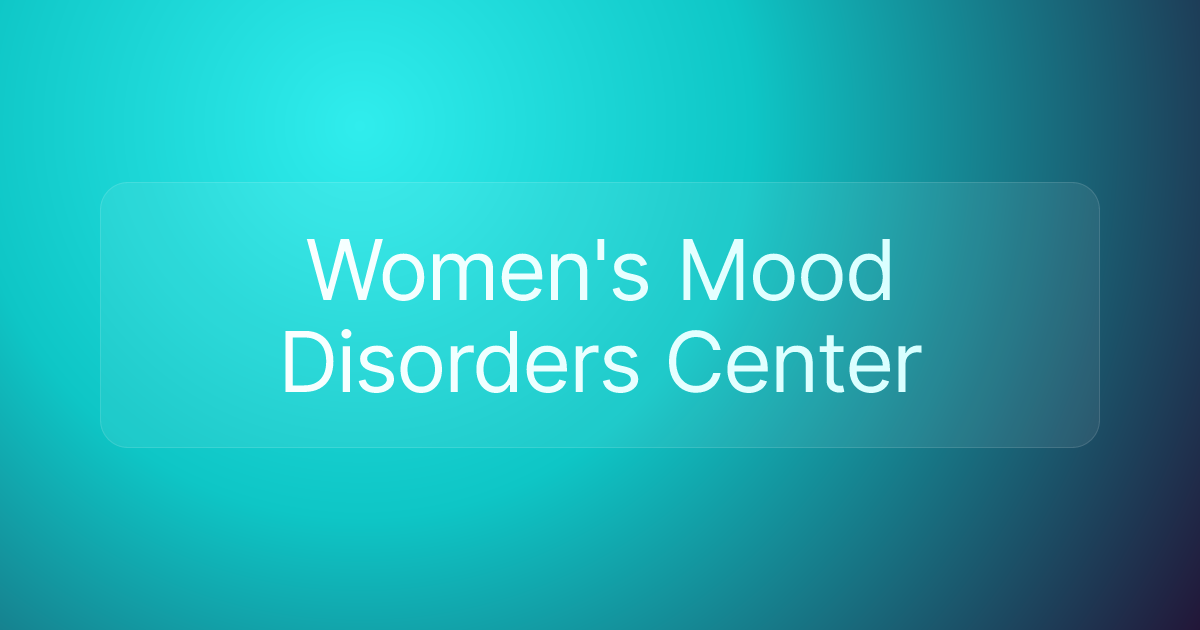 Women's Mood Disorders Center