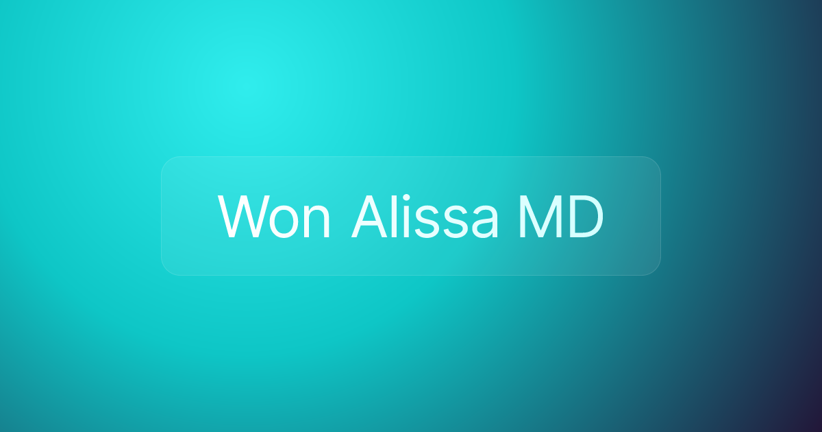 Won Alissa MD