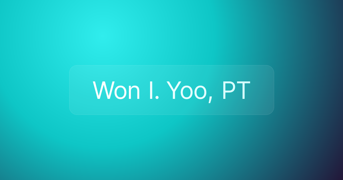 Won I. Yoo, PT
