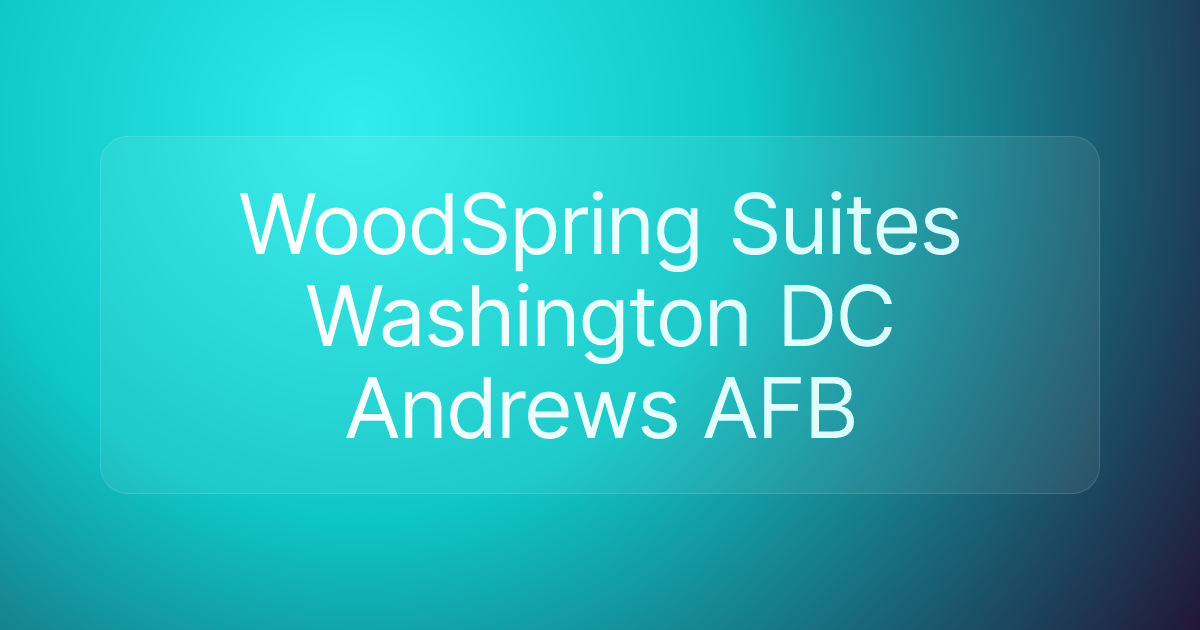 WoodSpring Suites Washington DC Andrews AFB