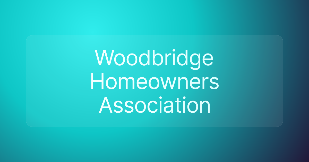 Woodbridge Homeowners Association