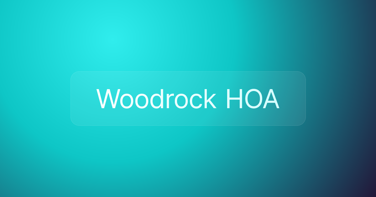 Woodrock HOA