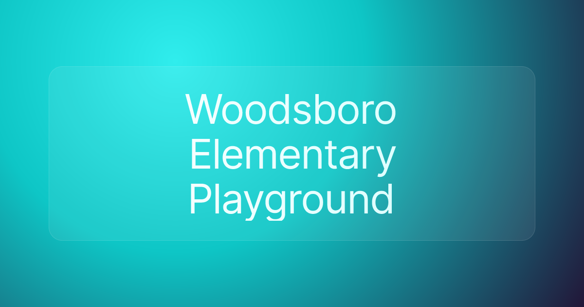 Woodsboro Elementary Playground