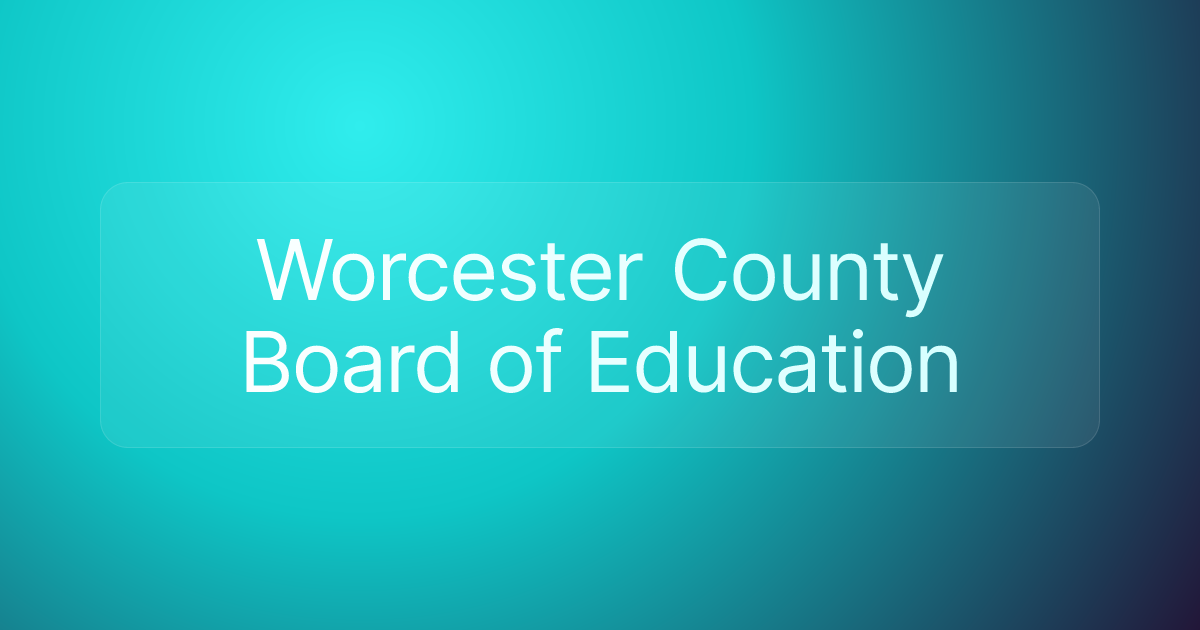 Worcester County Board of Education