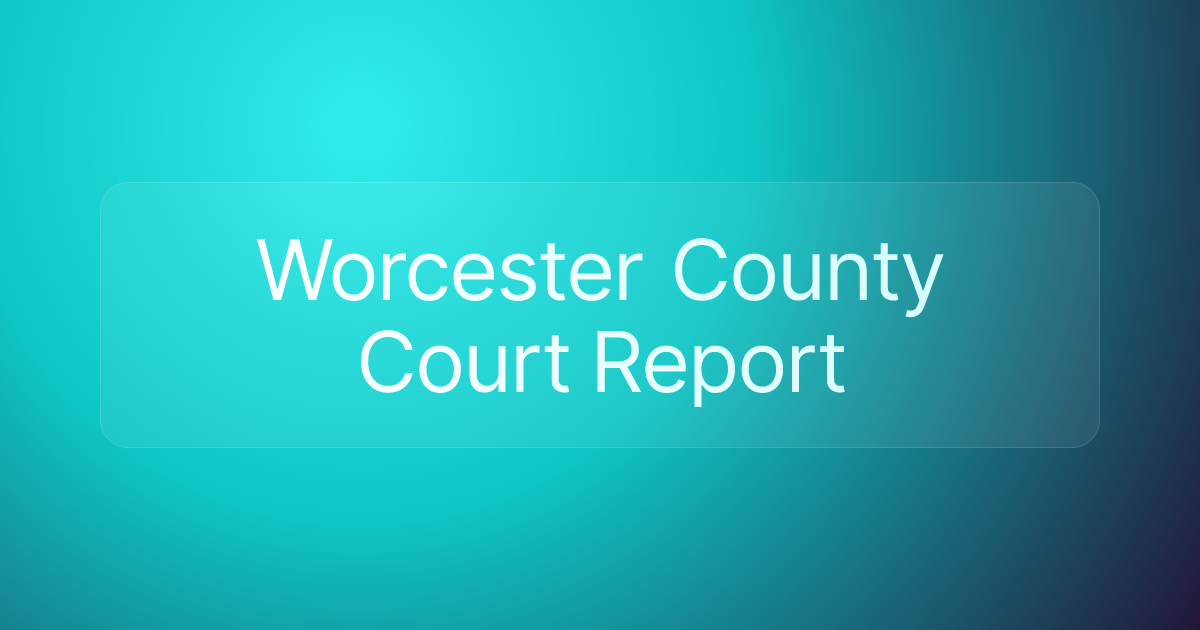 Worcester County Court Report