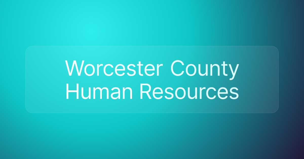 Worcester County Human Resources