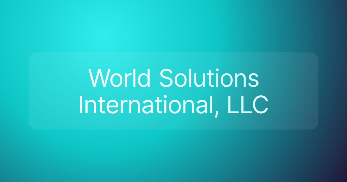 World Solutions International, LLC