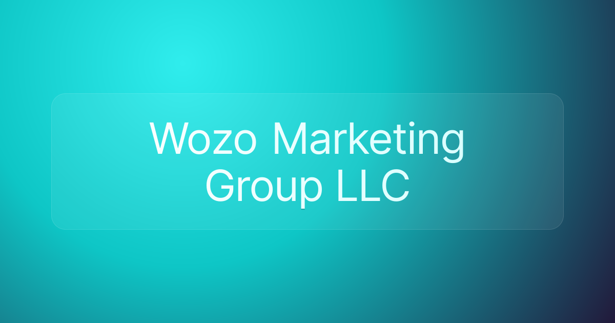 Wozo Marketing Group LLC