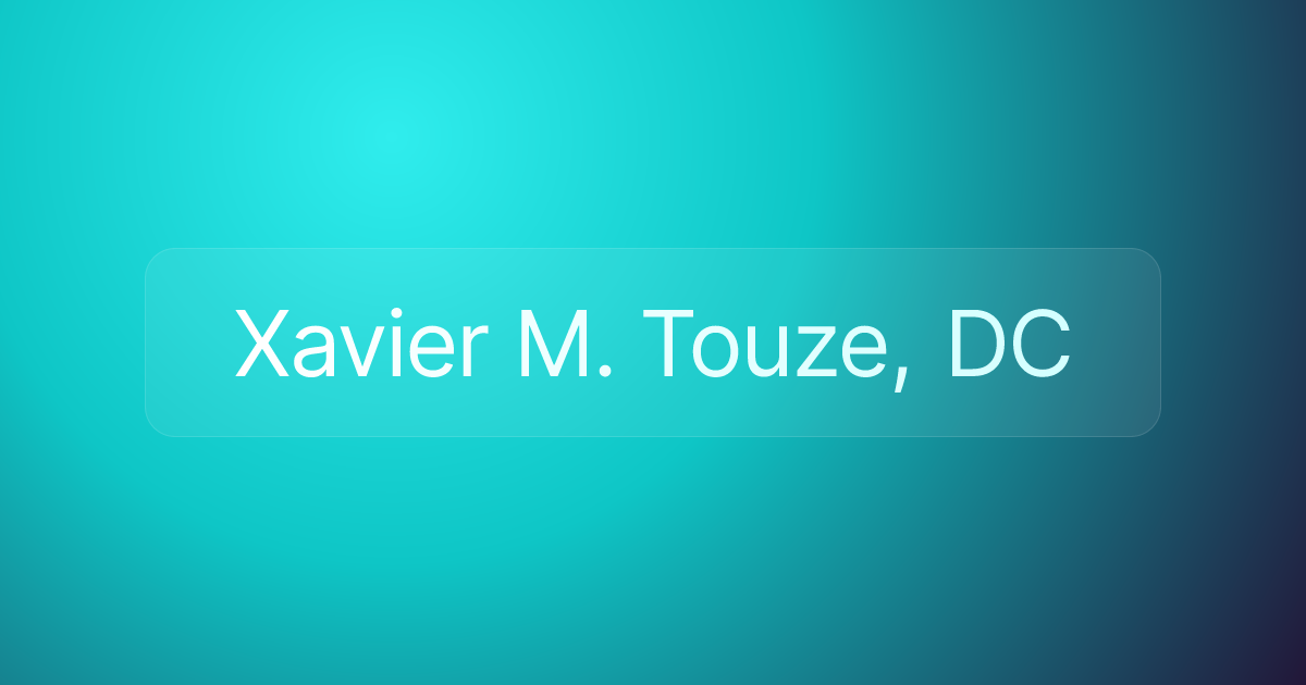 Xavier M. Touze, DC