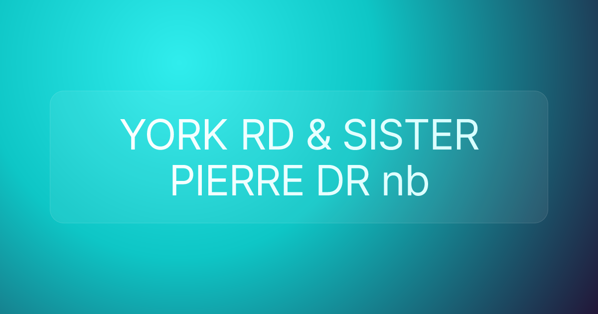 YORK RD & SISTER PIERRE DR nb