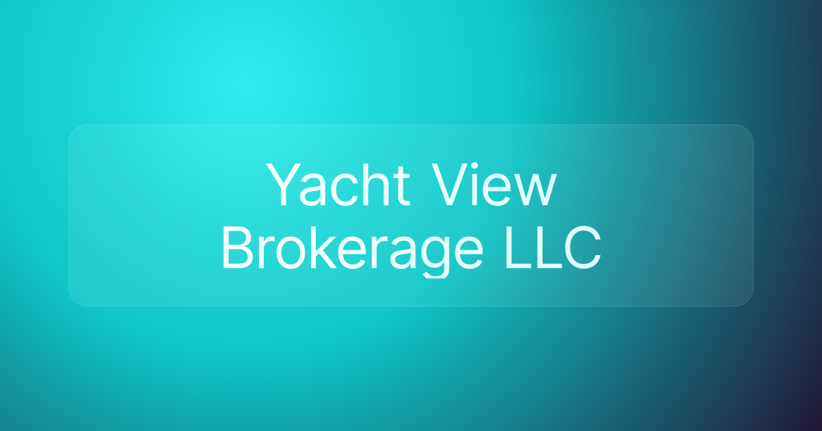 Yacht View Brokerage LLC