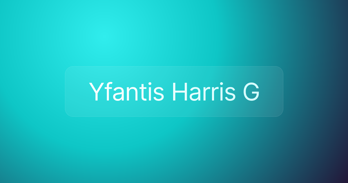 Yfantis Harris G