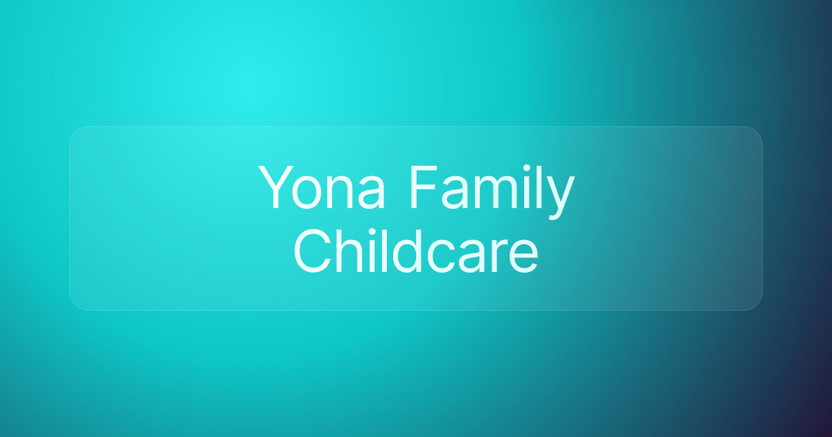 Yona Family Childcare
