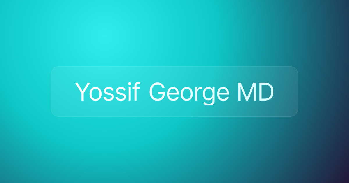 Yossif George MD