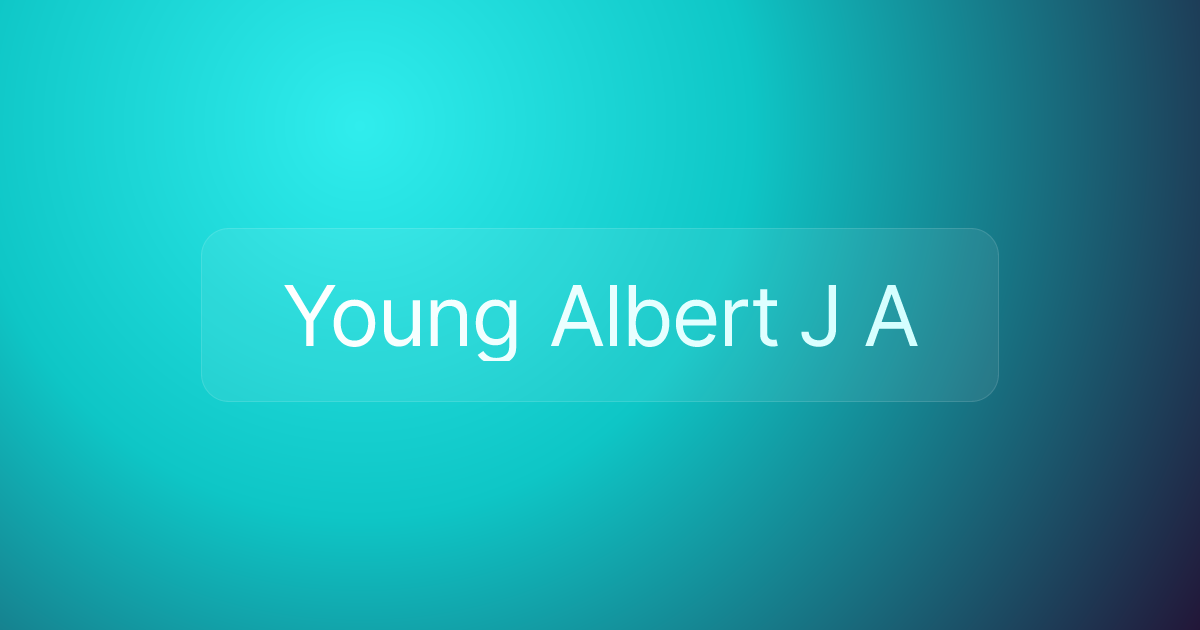 Young Albert J A