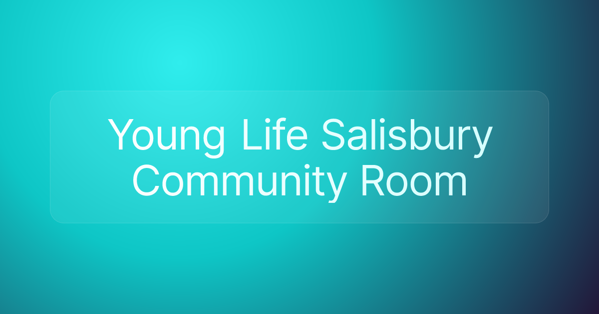 Young Life Salisbury Community Room