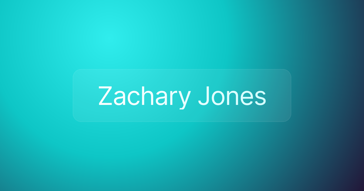 Zachary Jones