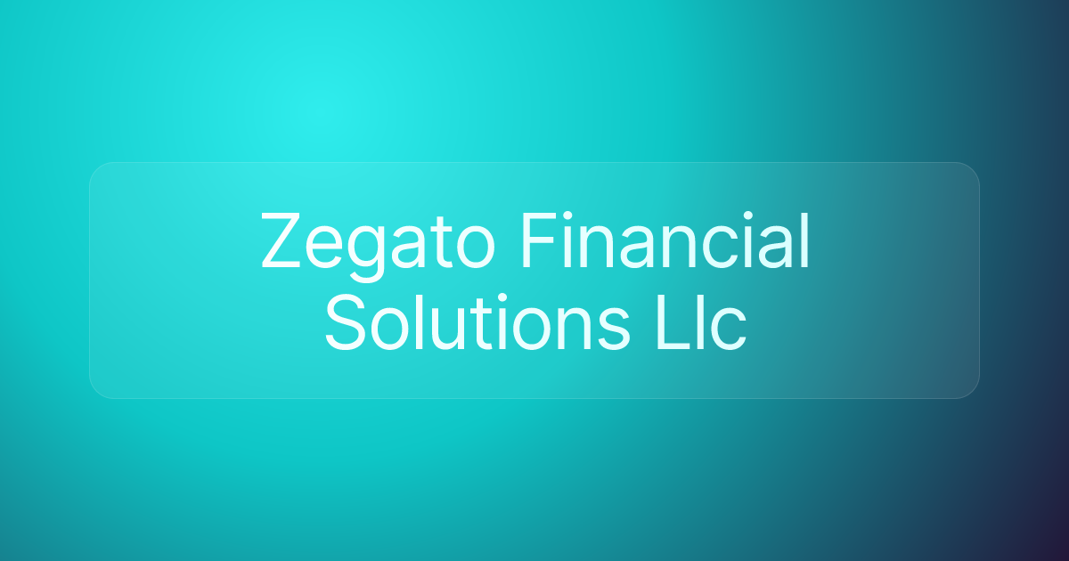 Zegato Financial Solutions Llc