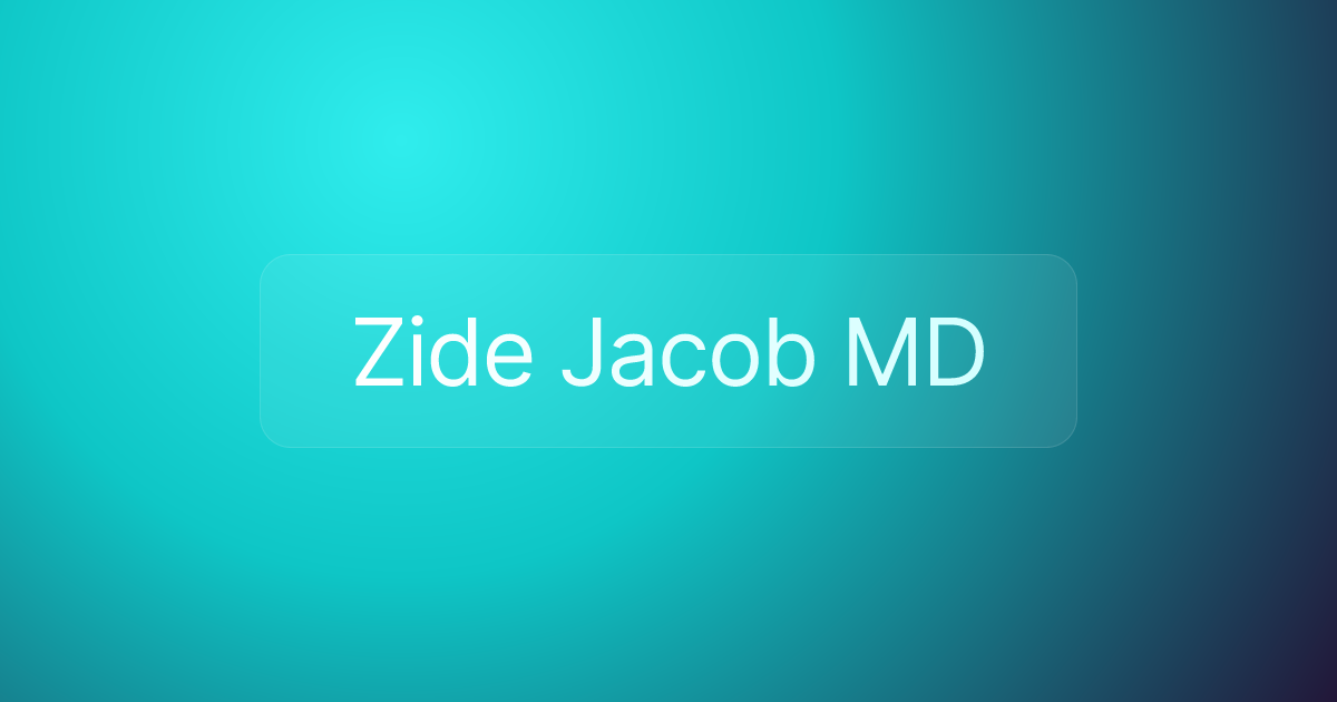 Zide Jacob MD