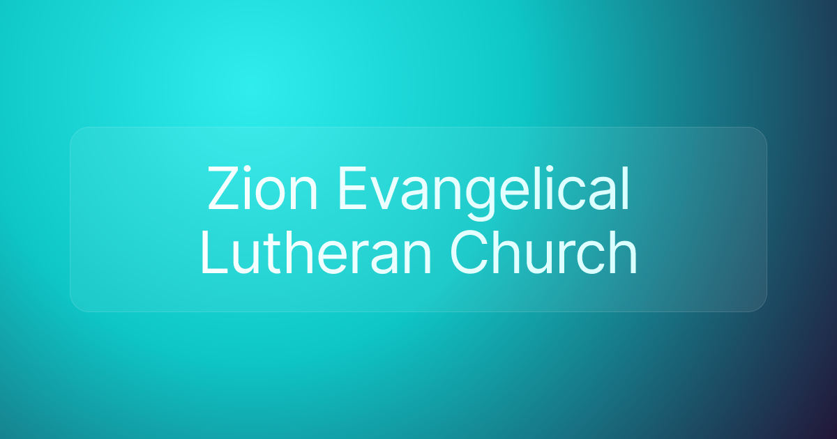 Zion Evangelical Lutheran Church