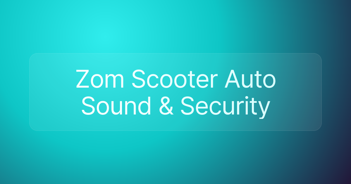 Zom Scooter Auto Sound & Security
