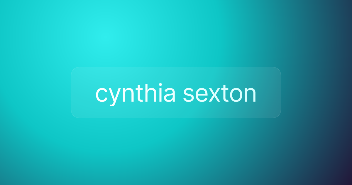 cynthia sexton