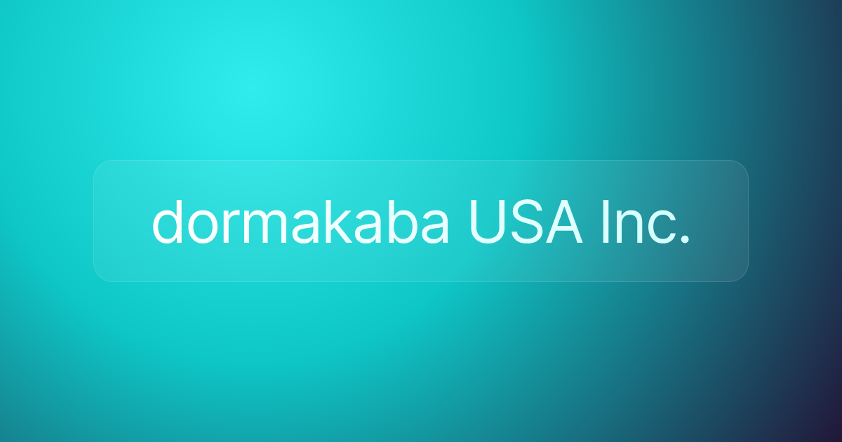 dormakaba USA Inc.