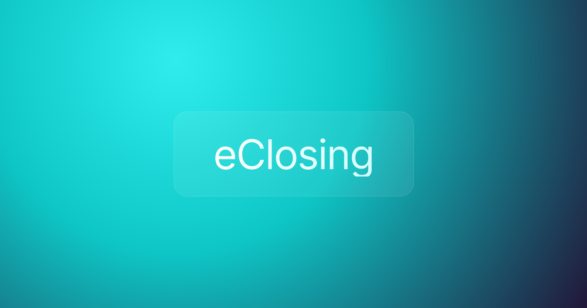 eClosing