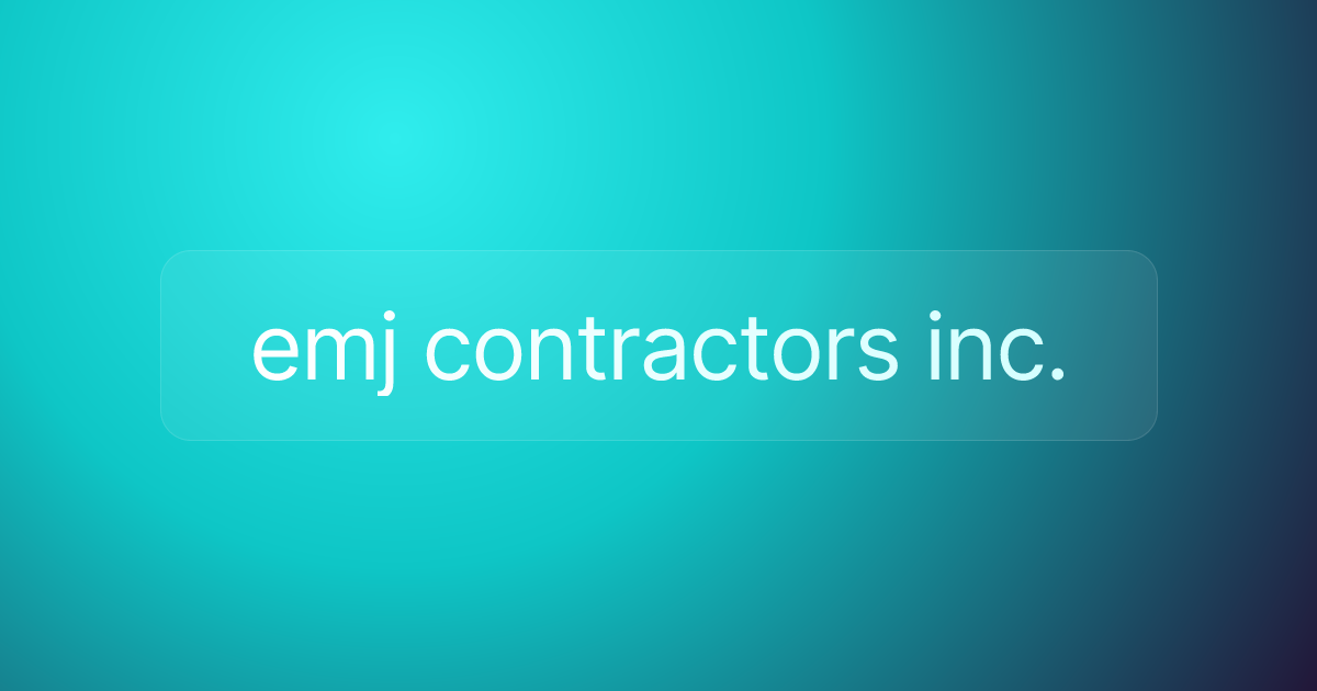 emj contractors inc.