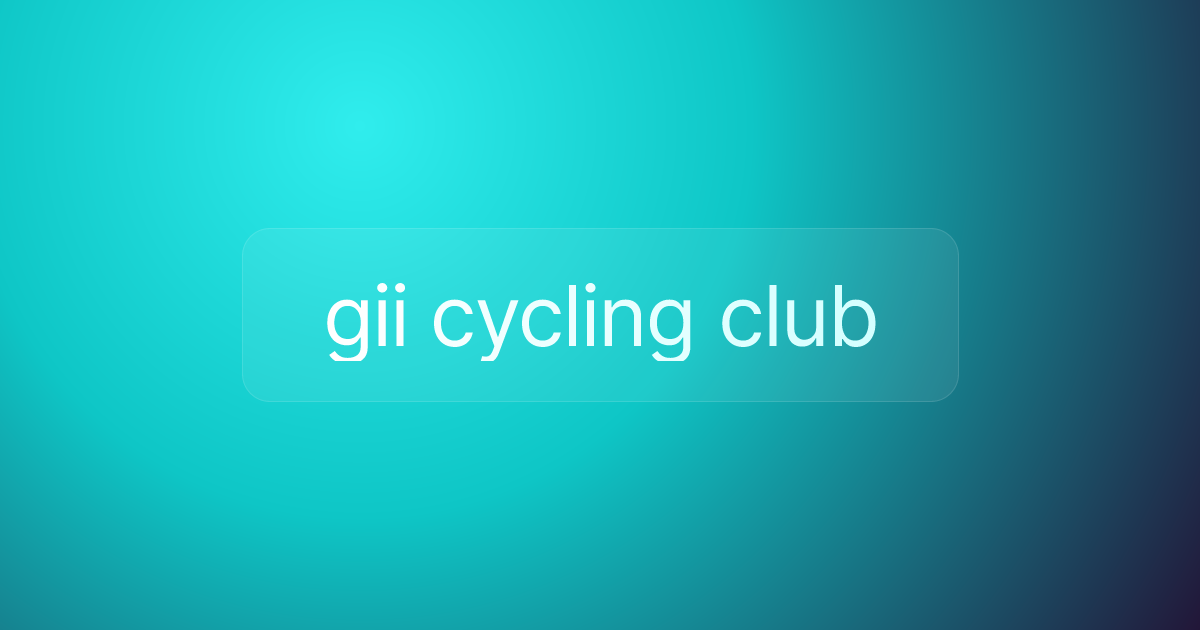 gii cycling club