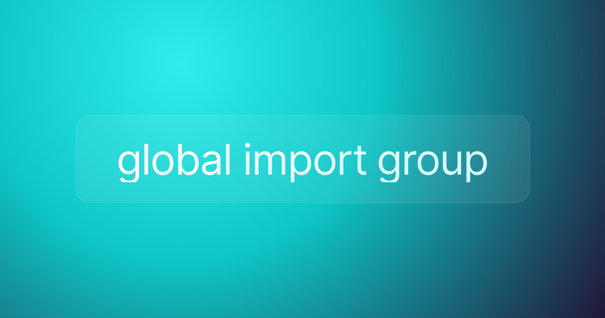 global import group