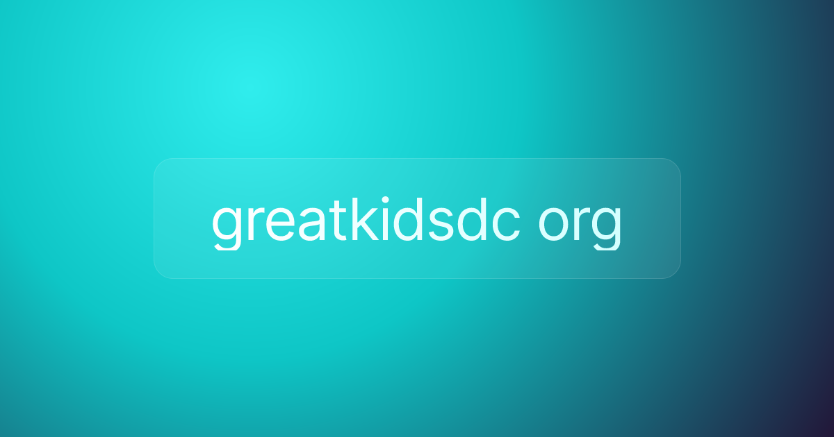 greatkidsdc org