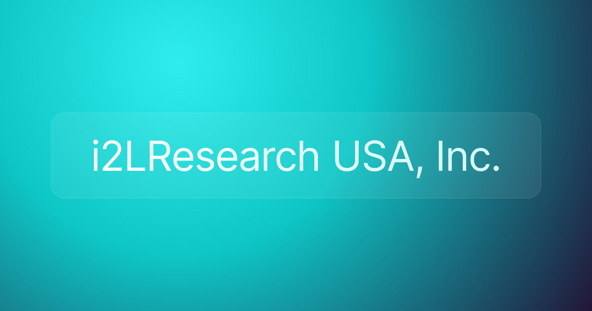 i2LResearch USA, Inc.