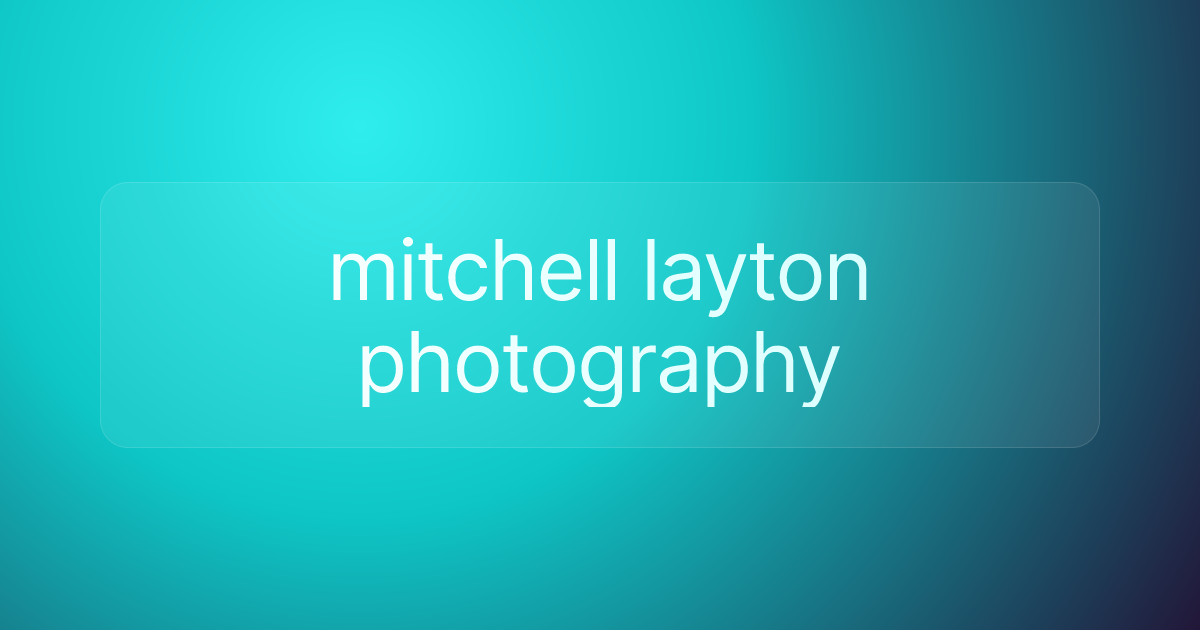 mitchell layton photography