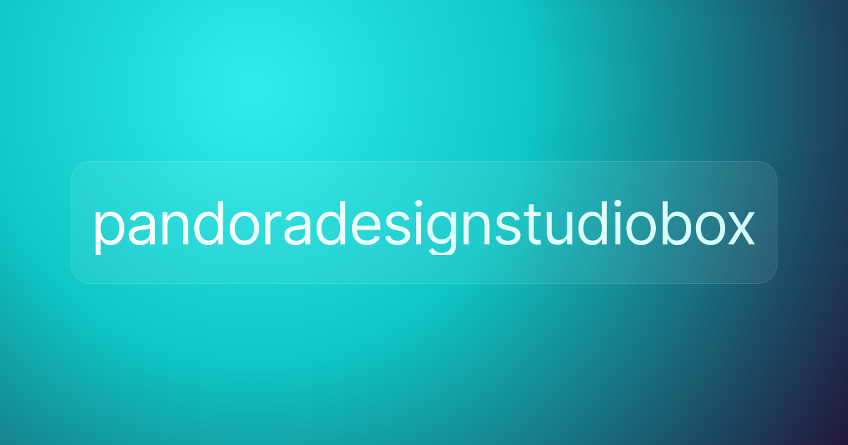 pandoradesignstudiobox