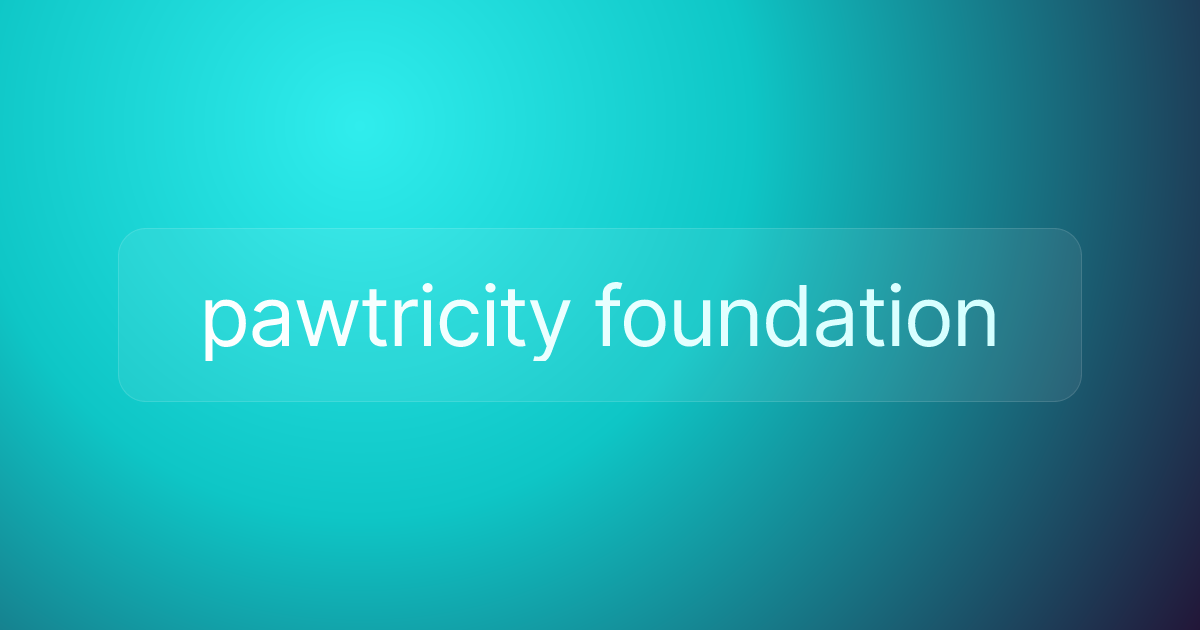 pawtricity foundation
