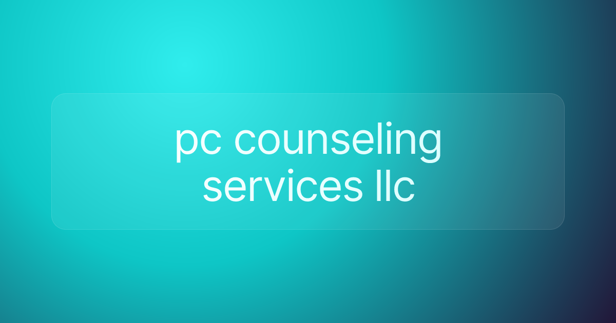 pc counseling services llc