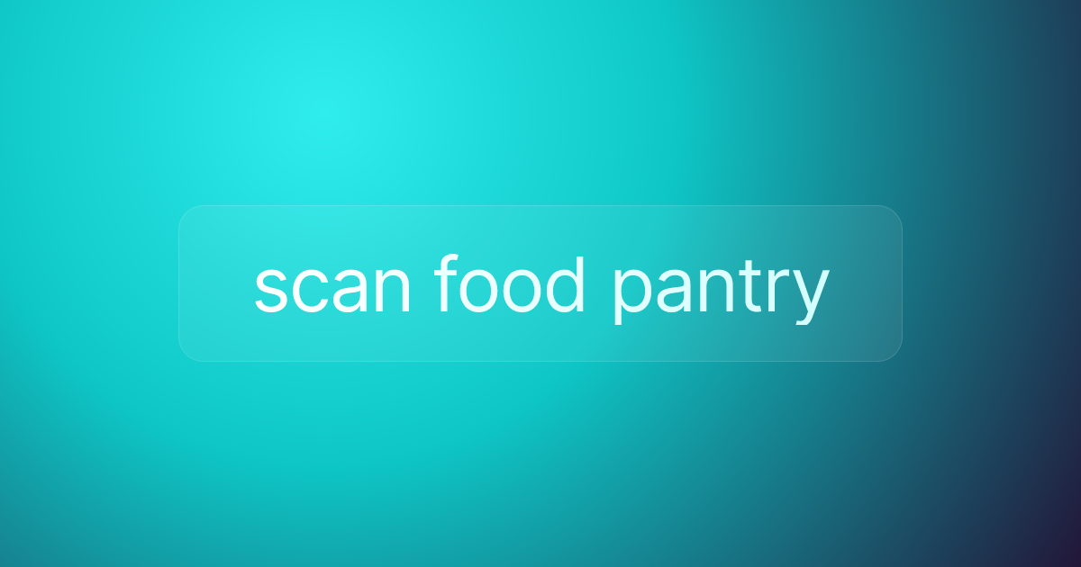 scan food pantry